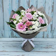 Букет цветов из:  Герберы, Альстромерии и Хризантемы в Константиновске