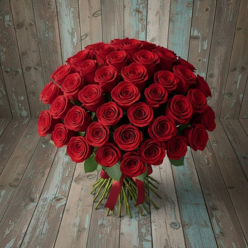 Букет 55 Красных роз Фридом в Константиновске