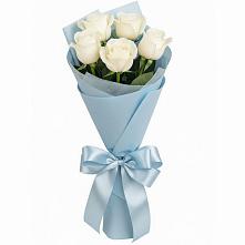 Букет 5 Белых роз Проуд в Константиновске