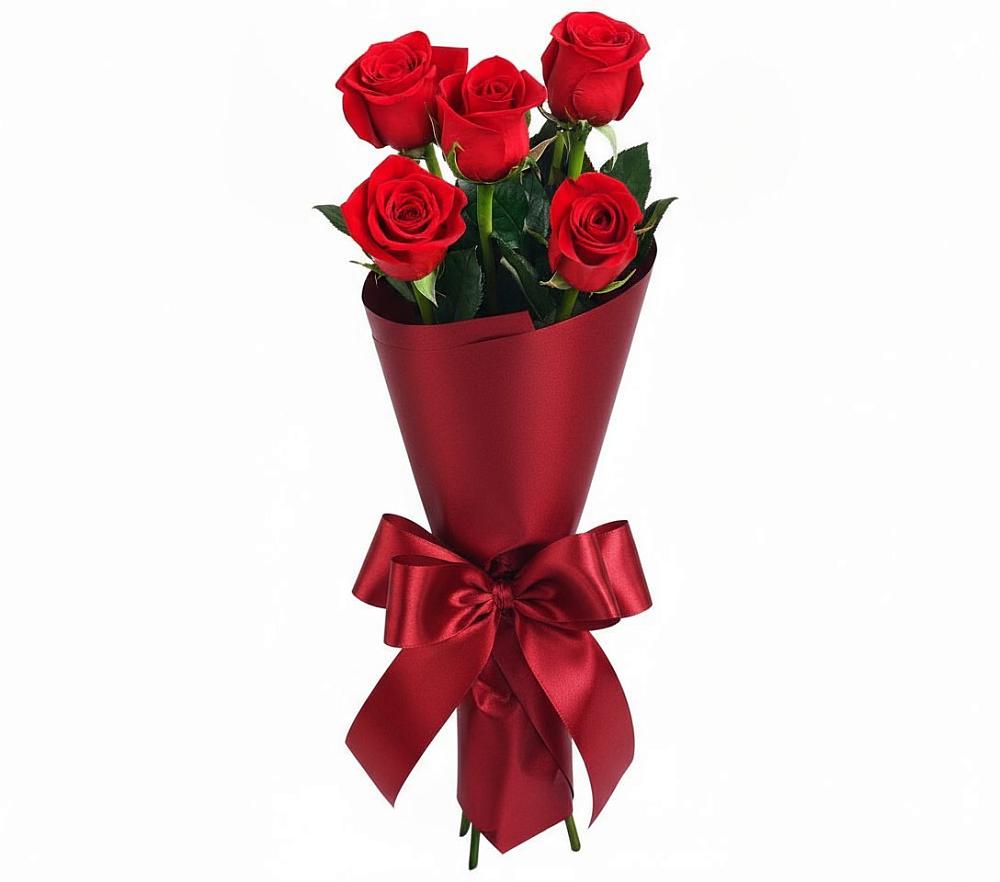 Букет 5 Красных роз Эдлесс Лав в Константиновске