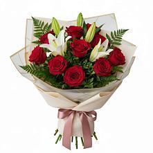 Букет цветов из:  Лилии и Розы в Константиновске