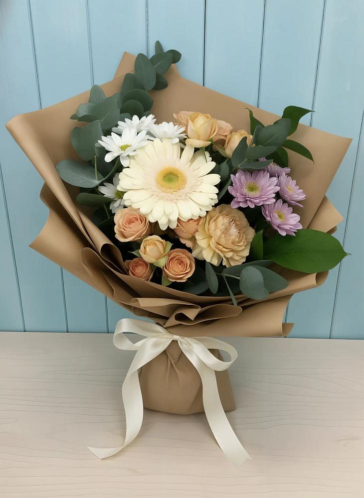 Букет цветов из: Герберы и Хризантемы в Константиновске