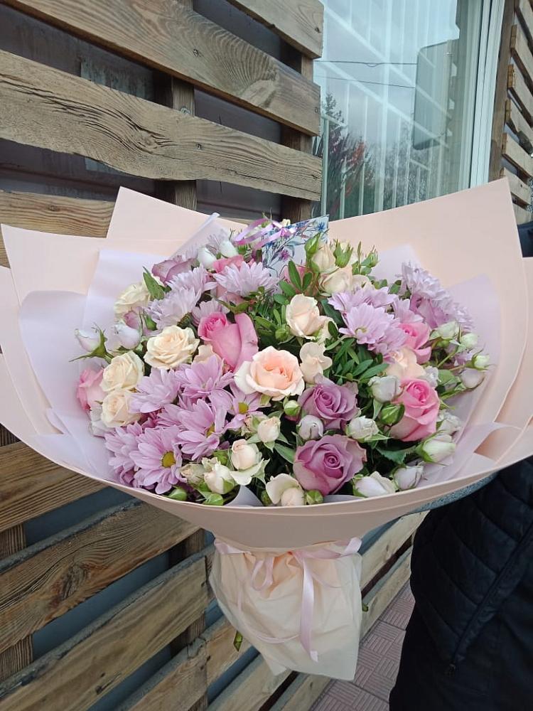 Букет цветов из: Розы и Хризантемы в Константиновске