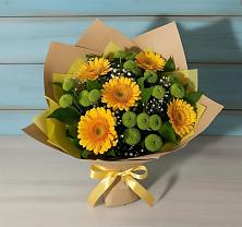 Букет цветов из:  Герберы и Хризантемы в Константиновске