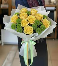 Букет цветов из:  Хризантемы и Розы #REPLACE_PRED# Константиновске