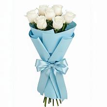 Букет 7 белых роз Проуд в Константиновске