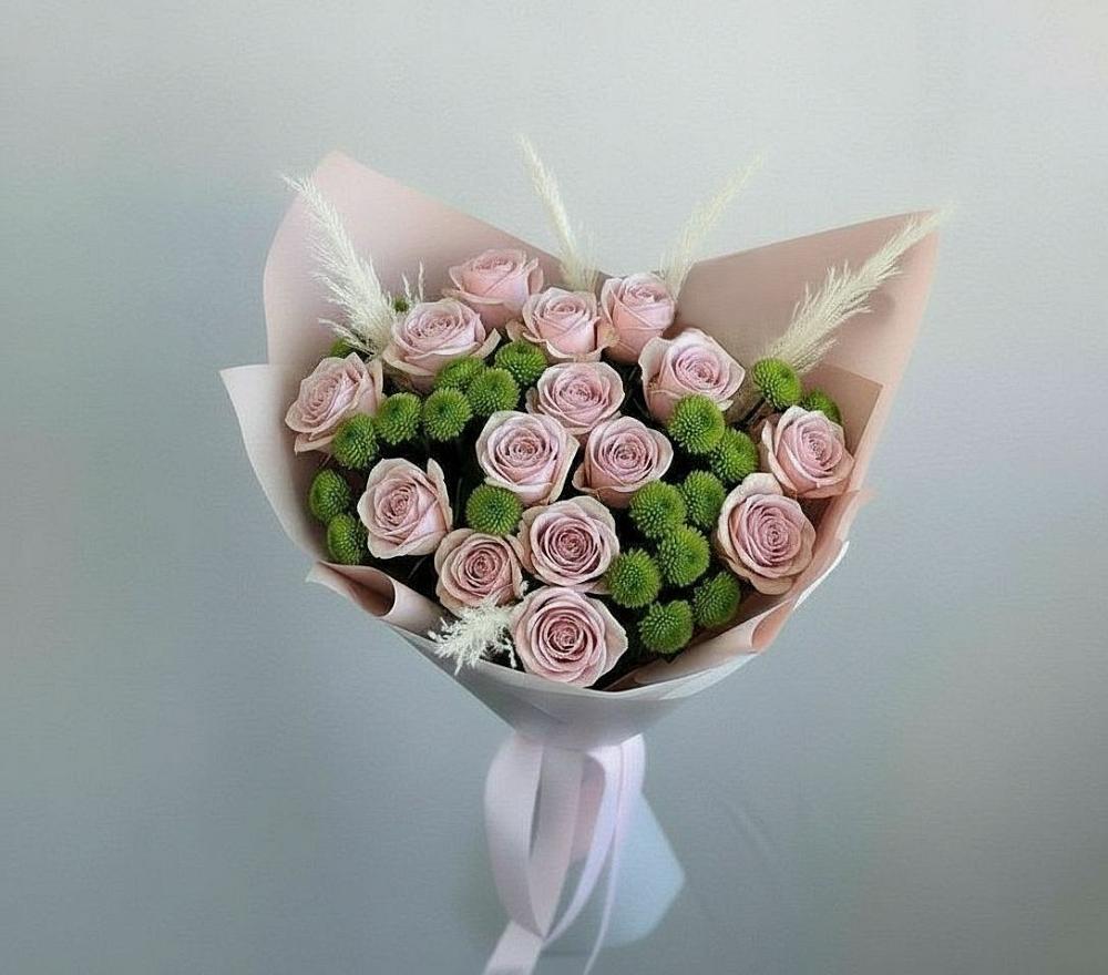 Букет цветов из: Розы и Хризантемы в Константиновске