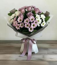 Букет цветов из:  Хризантемы и Розы в Константиновске