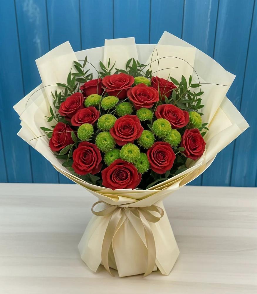 Букет цветов из: Розы и Хризантемы в Константиновске