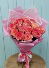 Букет 15 Розовых роз Равель в Константиновске
