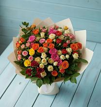 Букет Микс из разноцветных кустовых роз #REPLACE_PRED# Константиновске